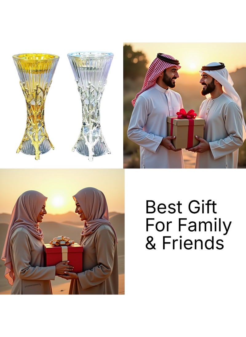 Bakhoor BoSidin - Arabic Oud Incense Burner with Elegant Design for Home and Office Fragrance - 1 Piece in Silver - Image 1