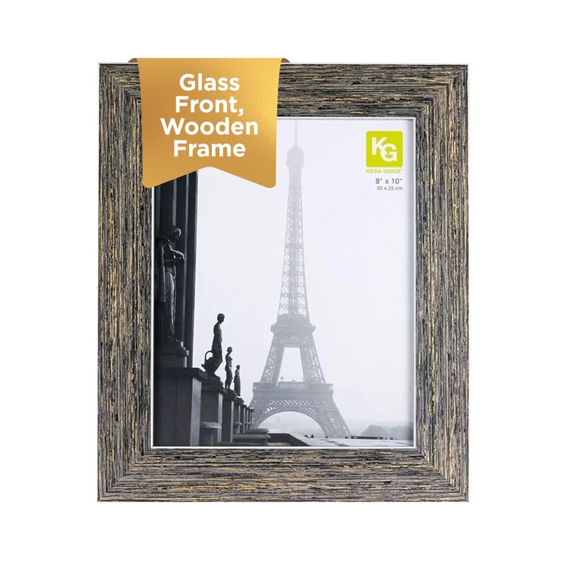 Kiera Grace kieragrace Emery Picture Frame - Grey Wood Finish, 8" x 10", Resin - Image 1