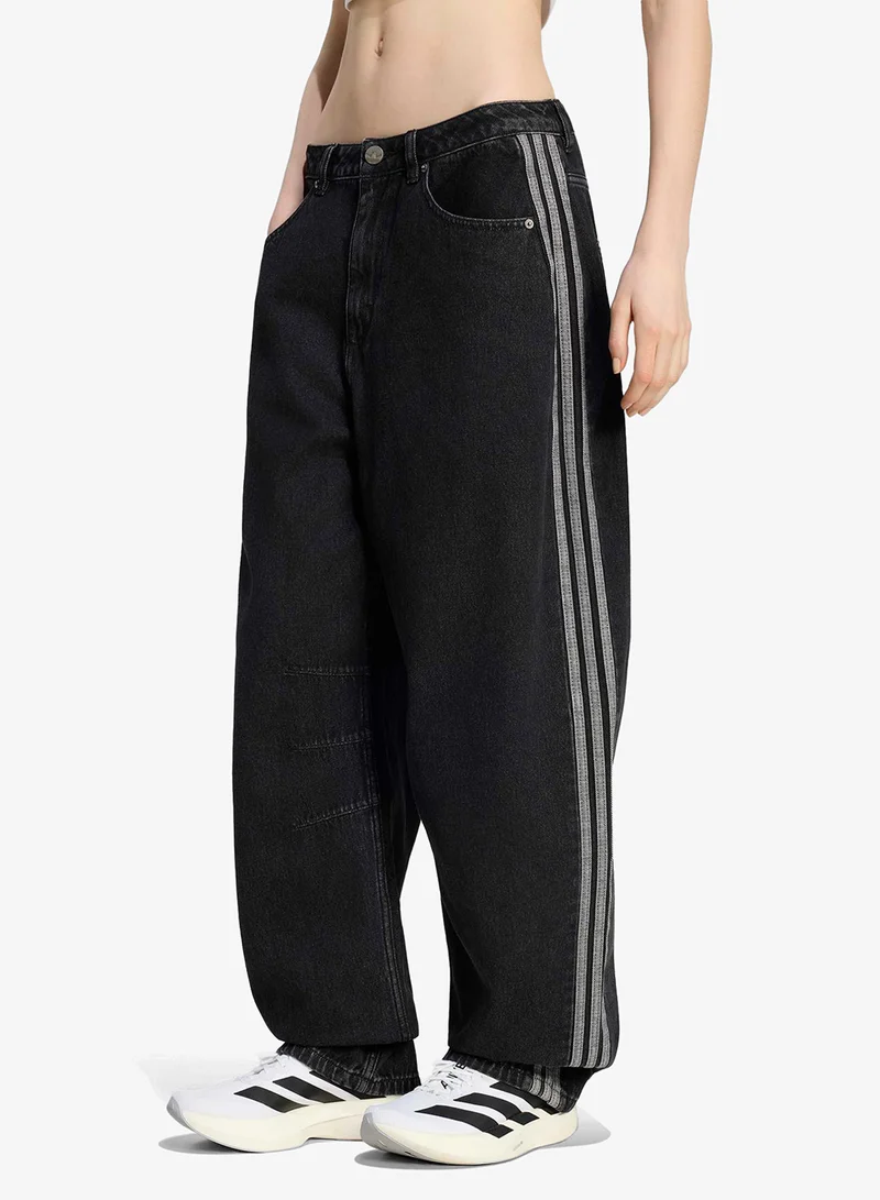 High Rise Barrel Denim Pants