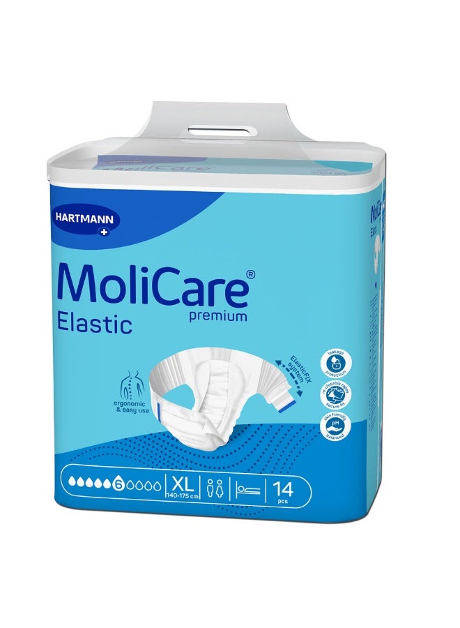 Hartmann Molicare Premium Elastic Adult Diapers 140x175cm - XL, Pack of 14's