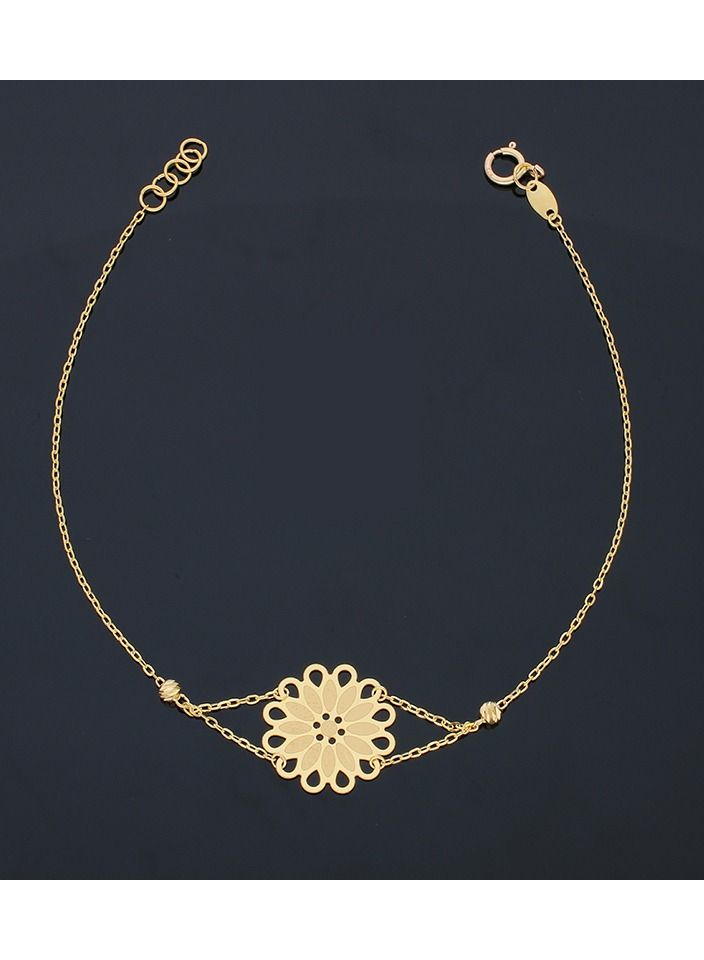 FK Jewellers Gold Flower Bracelet 21KT - FKJBRL21KU1017 - Image 3