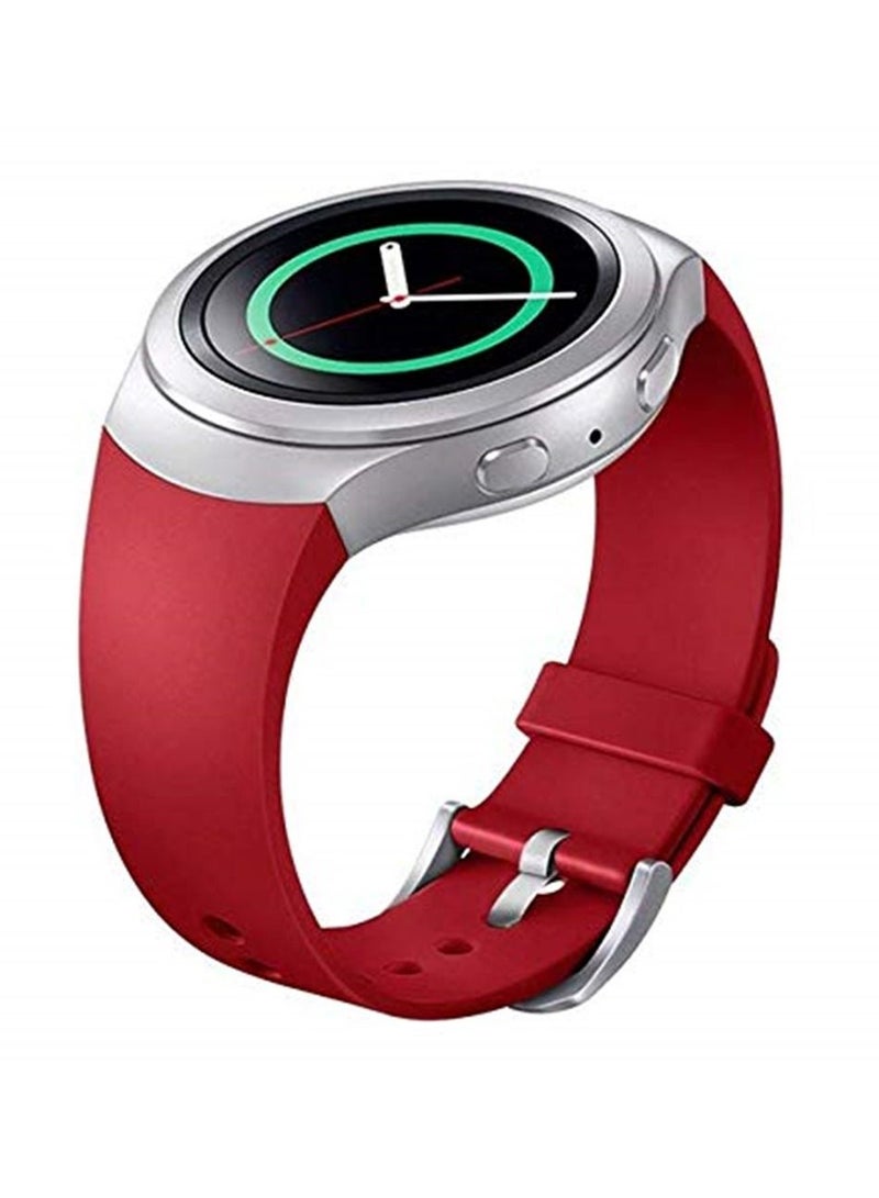 Red Silicone Watch Band Strap for Samsung Galaxy Gear S2 SM-R720 - Image 1