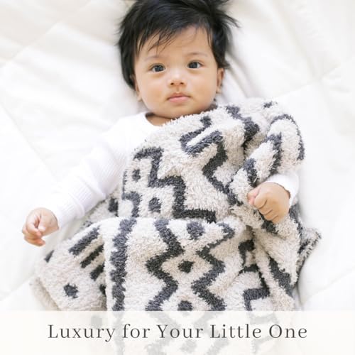 SARANONI Luxury Baby Blanket | Ultra Soft Double Layer Plush Security Blanket for Babies | Mudcloth - 20” x 15” - Image 4