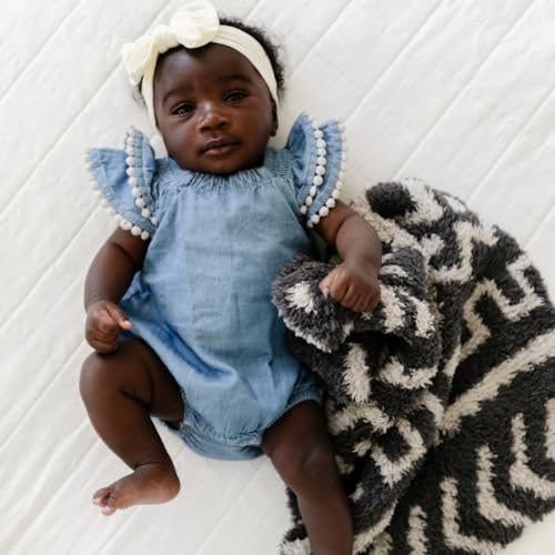 SARANONI Luxury Baby Blanket | Ultra Soft Double Layer Plush Security Blanket for Babies | Mudcloth - 20” x 15” - Image 5