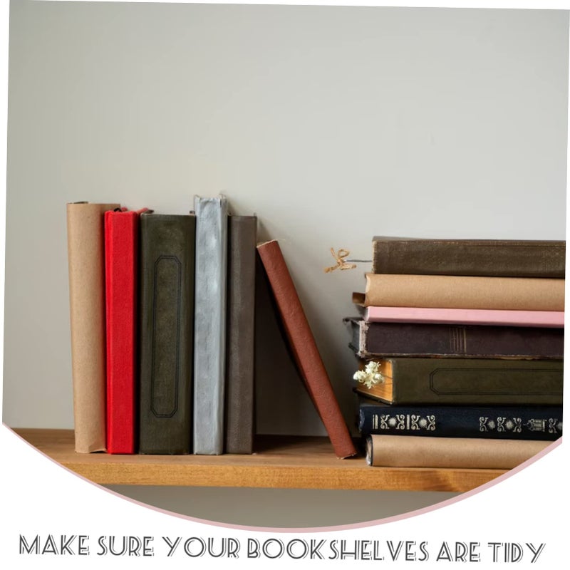 White Metal Bookends 2 Pack Sturdy Iron Desktop Book Organizer For Home Office - Image 3