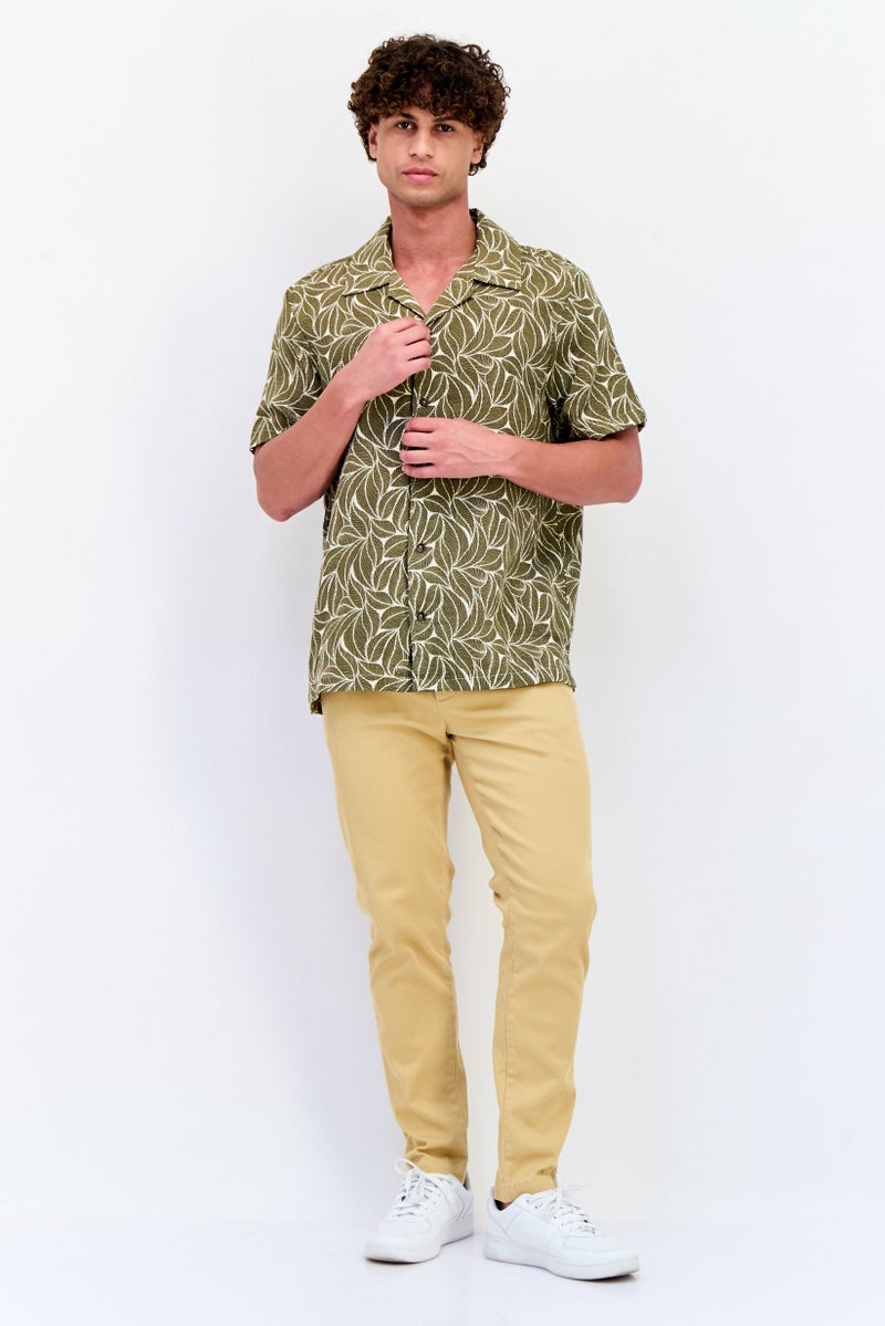 VINCE CAMUTO Men Regular Fit Short Sleeve Allover Print Casual Shirt, Multicolor - Image 3