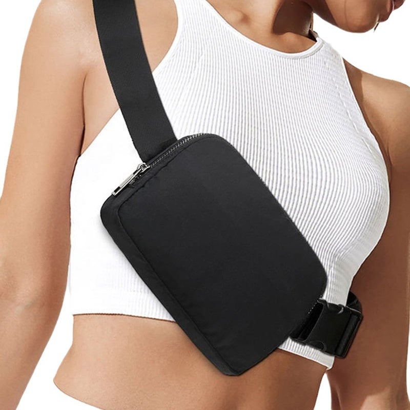 Qi Ta Cross-Border Lulu-Style Waist Bag, Nylon Waterproof Chest Pack, Shoulder Bag for Outdoor Sports and Running - Image 2