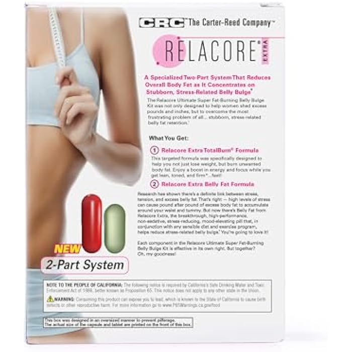 Relacore Ultimate Super Fat-Burning Belly Bulge Kit - Specialized Two-Pronged Weight-Loss System - Stress Relief and Fat Burning Supplements, 15 Day-Supply - Image 4