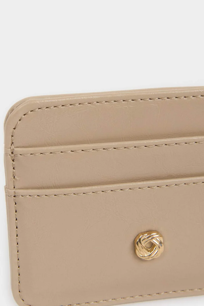 Defacto  Woman Faux Leather Business Card Wallet for Women | Best Price UAE