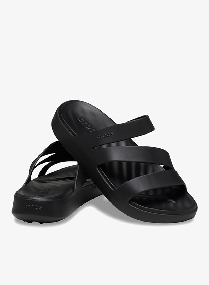 كروكس صنادل مسطحة بشريط متقاطع للرحلات - Image 4