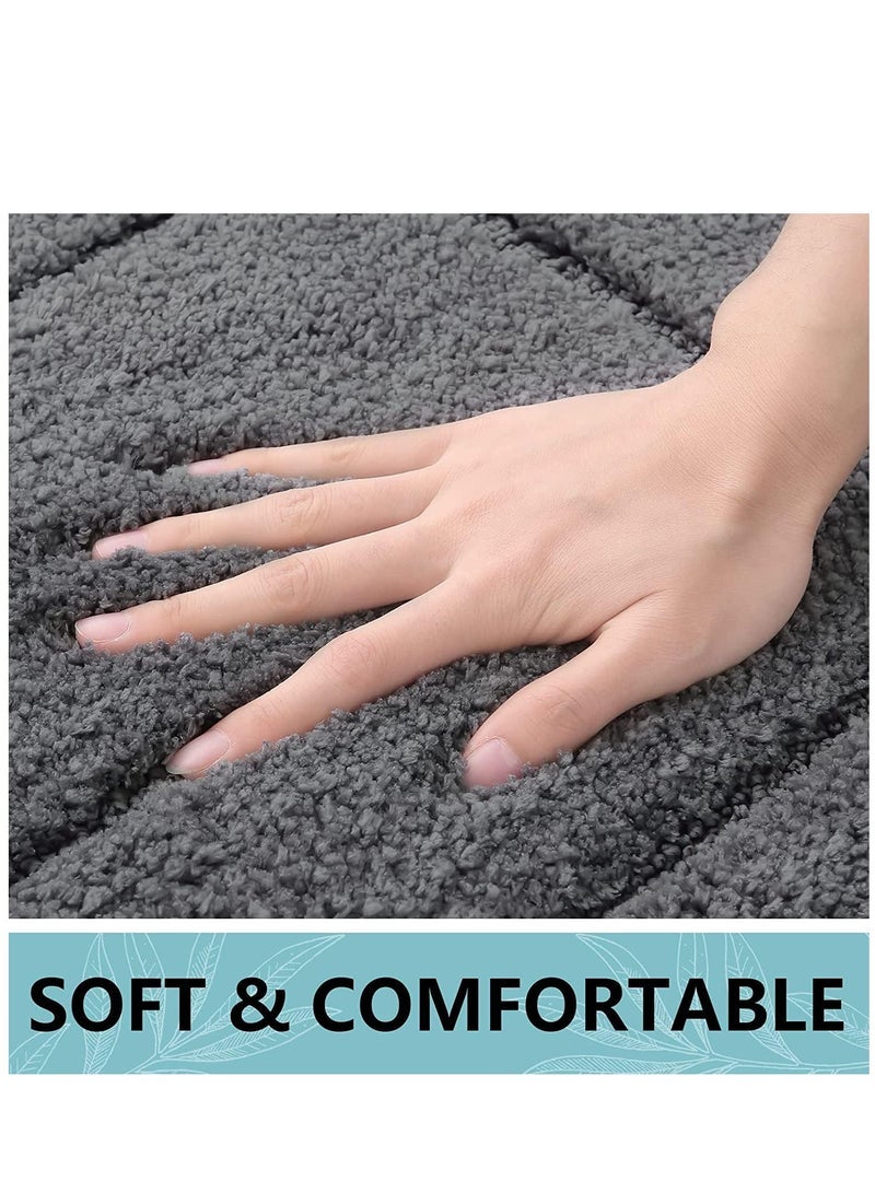 Captaintech Bathroom Rugs, Soft and Absorbent Microfiber Bath Rugs, Non-Slip Bath Carpet, Machine Wash Dry Bath Mats for Bathroom Floor, Tub and Shower (24 x 16  - Image 2