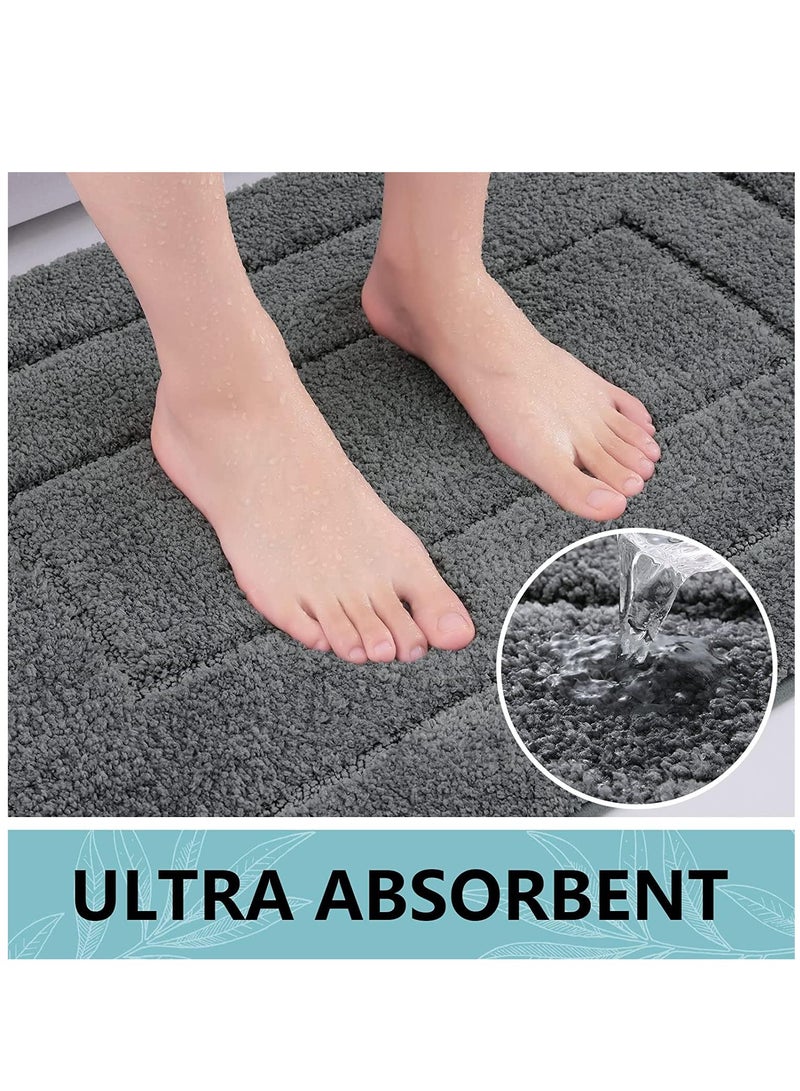 Captaintech Bathroom Rugs, Soft and Absorbent Microfiber Bath Rugs, Non-Slip Bath Carpet, Machine Wash Dry Bath Mats for Bathroom Floor, Tub and Shower (24 x 16  - Image 3