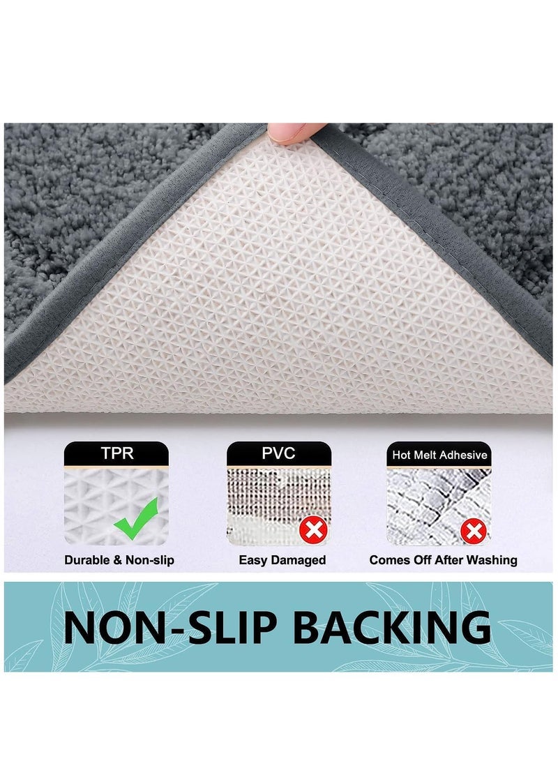 Captaintech Bathroom Rugs, Soft and Absorbent Microfiber Bath Rugs, Non-Slip Bath Carpet, Machine Wash Dry Bath Mats for Bathroom Floor, Tub and Shower (24 x 16  - Image 4