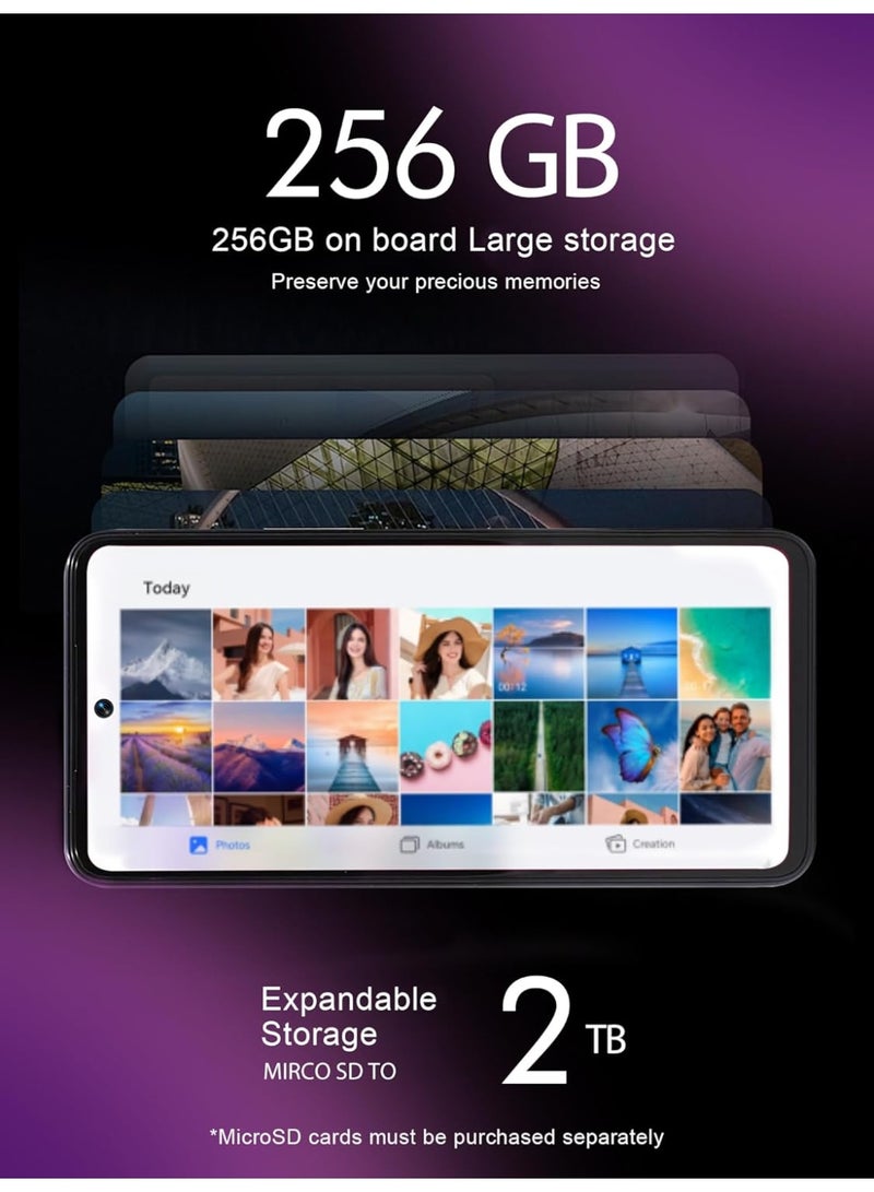 Tmobile T-Mobile REVVL 7 Pro Smart Phone 5G Android 14 8GB+256GB 2.4K 6.78-inch Amoled Display Dual SIM 50MP Camera 5000mAh Battery NFC/ Fingerprint - Azurite Blue - Image 4