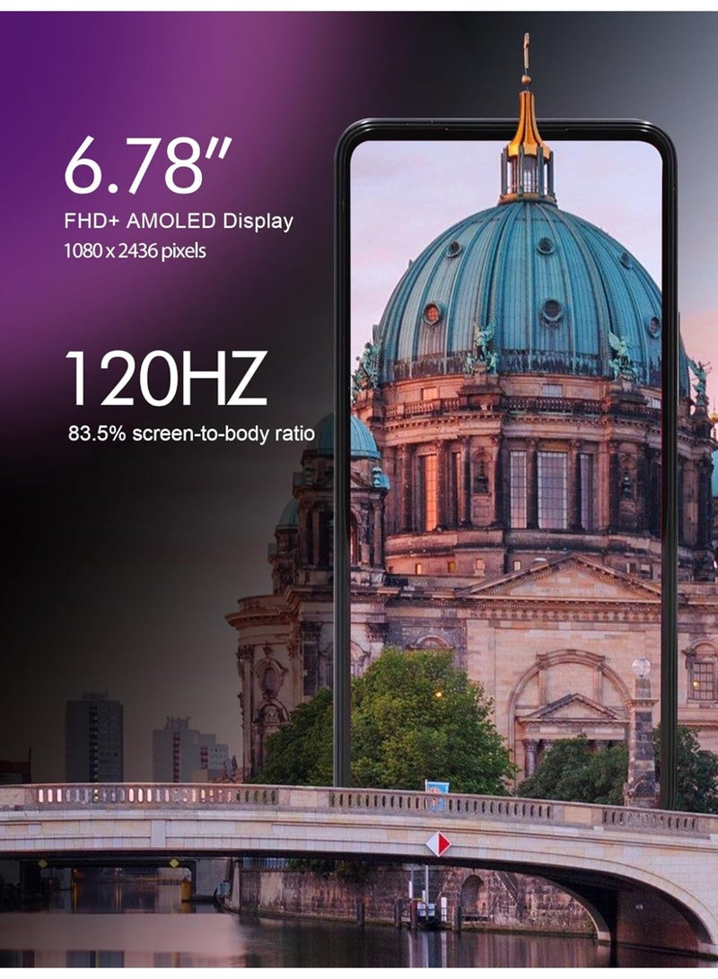 Tmobile T-Mobile REVVL 7 Pro Smart Phone 5G Android 14 8GB+256GB 2.4K 6.78-inch Amoled Display Dual SIM 50MP Camera 5000mAh Battery NFC/ Fingerprint - Azurite Blue - Image 5