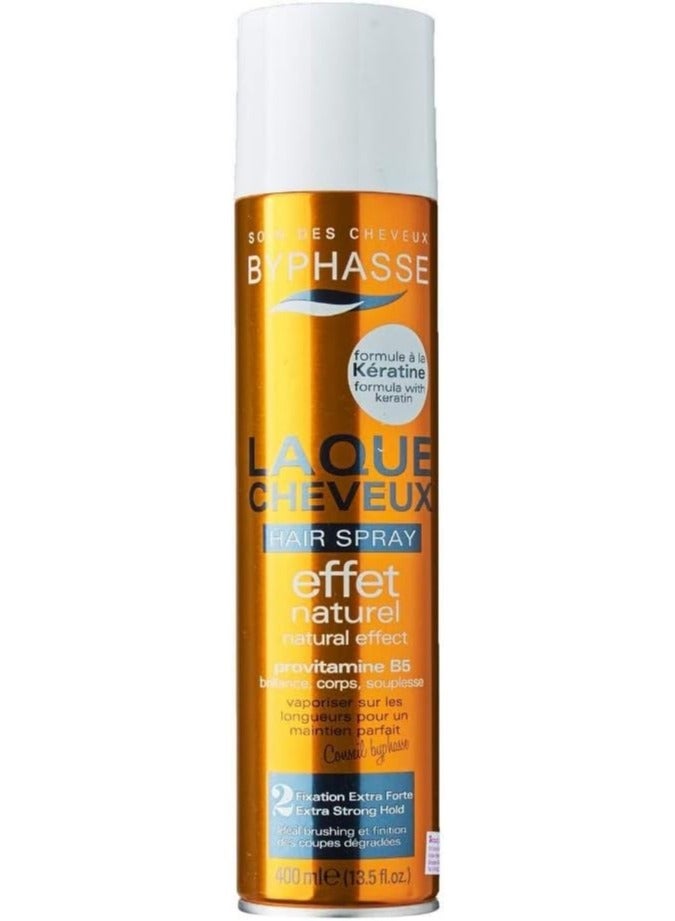 BYPHASSE Hair spray natural effect extra strong hold 400ml - Image 2