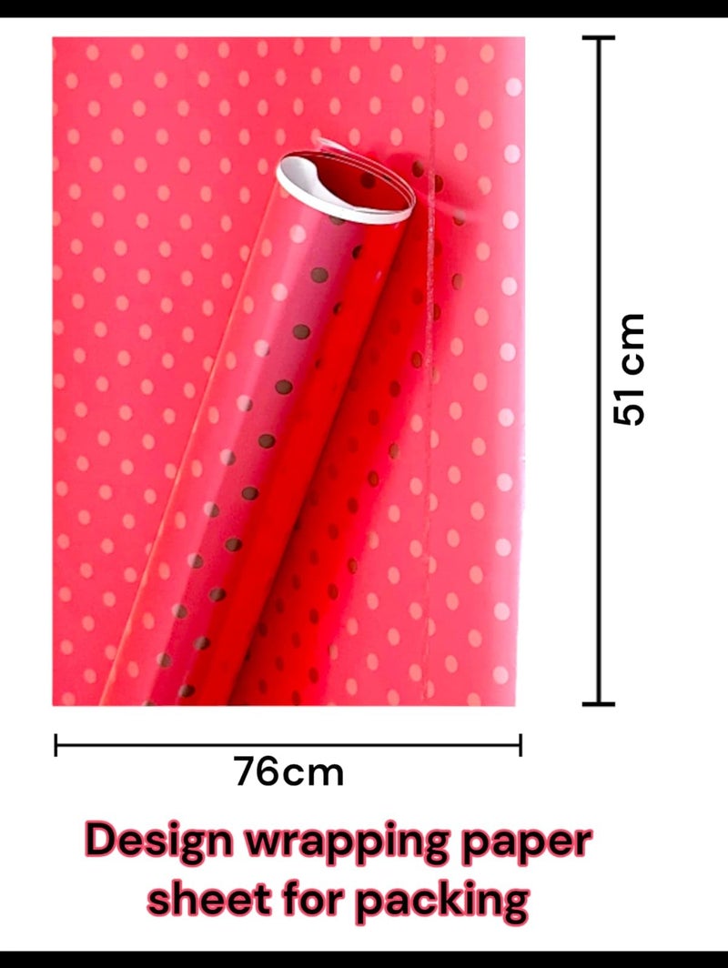 Tera13 TERA 13 Pink Silver Dots Gift Wrapping Paper Sheet, Gift Paper, Gift Wrap Roll, Gift Cover Rapping Paper, Gift Packing Materials, Paper Bag Making Sheets, Large Gift Packing Paper (10pcs) - Image 4