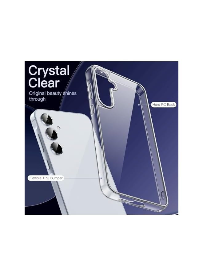 JETech 3 in 1 Case for Galaxy A55 5G, with 2-Pack Screen Protector, Tempered Glass Film, Shockproof Bumper Phone Protective Cover Clear Back (Clear) - Image 5