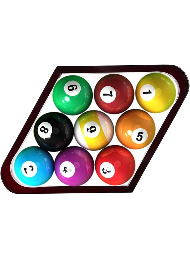 Set of 2 Wooden Billiard Ball Rack Set, Vintage Solid Wood Billiard 8-Ball Triangle Rack & 9-Ball Diamond Rack Table Pool Ball Racks - Image 4