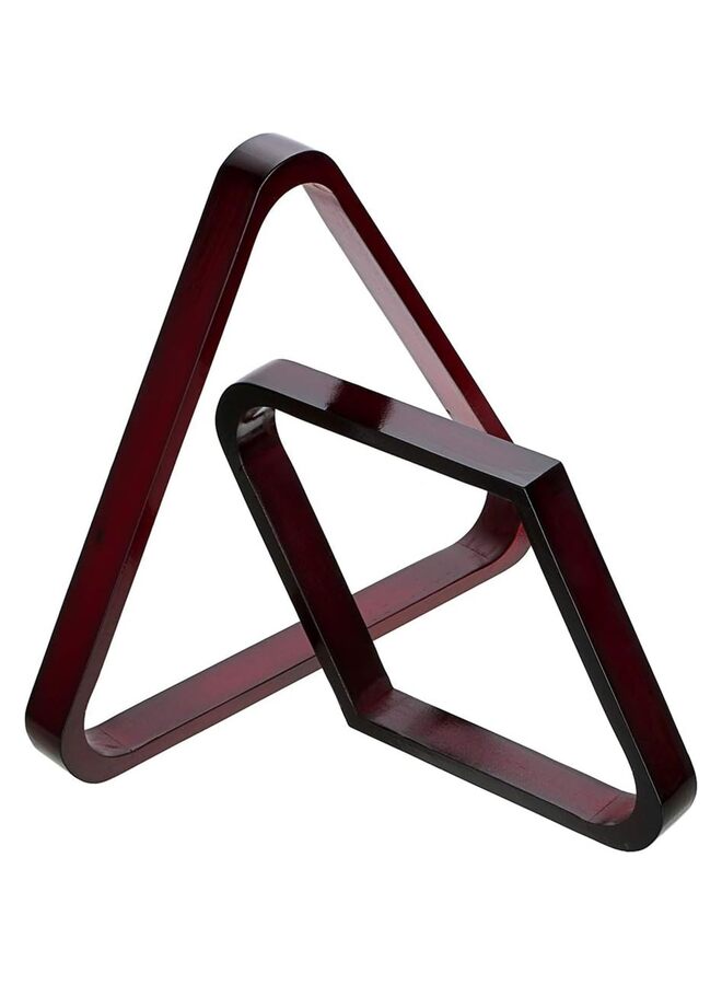 Set of 2 Wooden Billiard Ball Rack Set, Vintage Solid Wood Billiard 8-Ball Triangle Rack & 9-Ball Diamond Rack Table Pool Ball Racks - Image 1