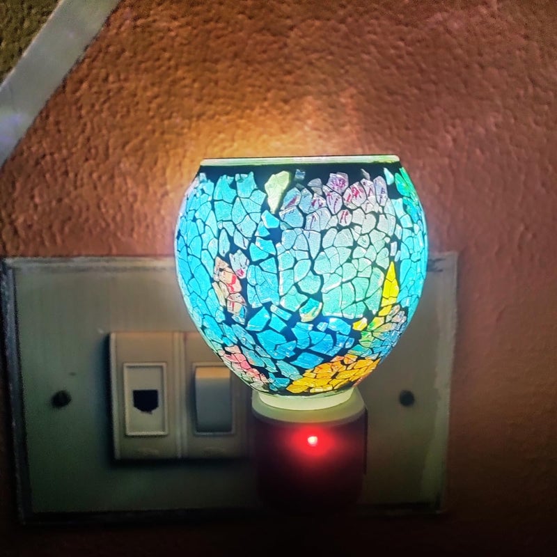 SuNZita Multipurpose Electric Kapoor DaniCeramic Night lamp Aroma Burner Electric Incense Essential Oil Burner HolderElectric Kapur BurnerElectric Dhoop Dani Pooja for Home Multi Morpich