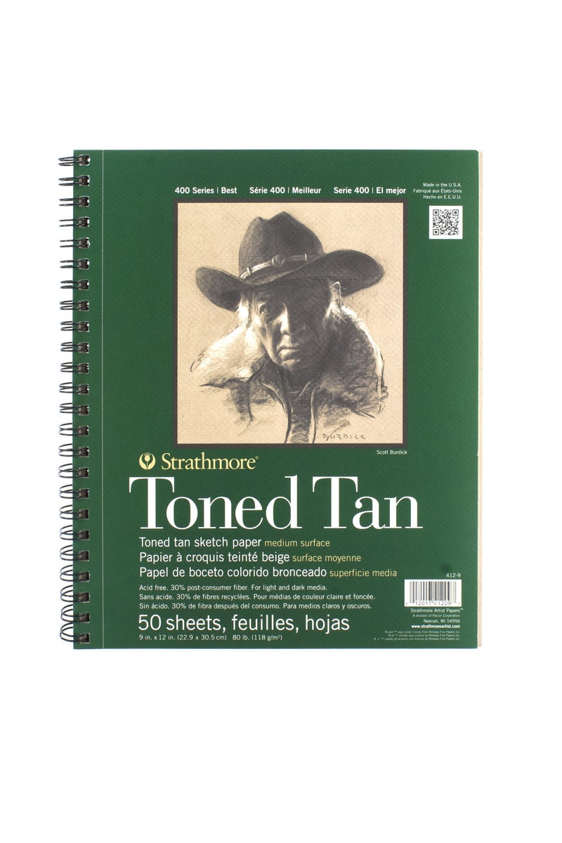 Strathmore Toned Tan Sketch Pad Perforated118 gsmTan23 X 30.5 cm50 Sheets