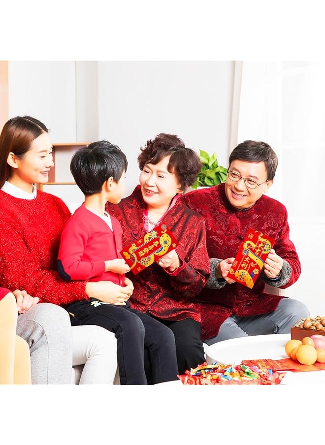 erorex - 2025 Snake Year Chinese Red Envelopes 36Pcs Chinese New Year Bronzing Red Envelopes Hong Bao Lai See Red Packets Lucky Money Envelope For Spring Festival Wedding Birthday Colorful 6 Styles - Image 1