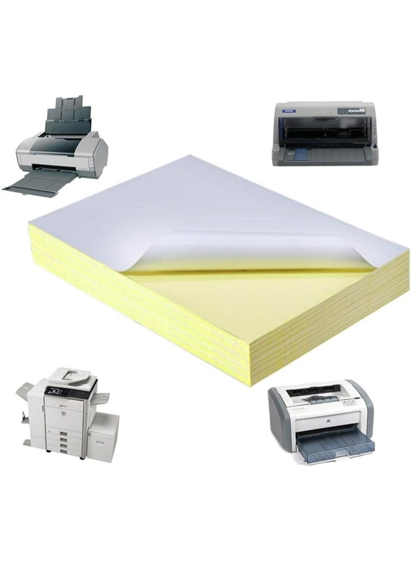 Beone 100 Sheets A4 Adhesive Sticker Paper For Laser Inkjet Printer Matte - Image 1