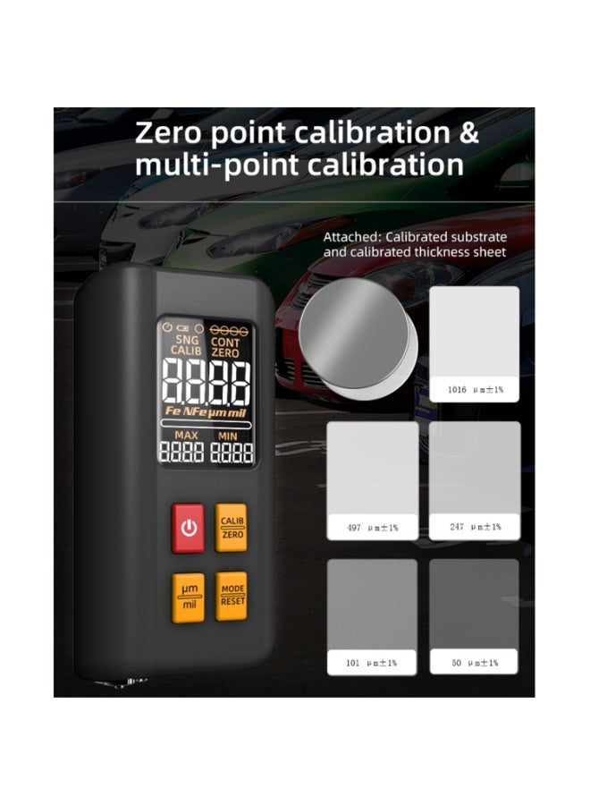 BSIDE T2X Paint Thickness Gauge Coating Thickness Gauge Colour Screen Rechargeable Paint Thickness Gauge Used Car Paint Thickness Tester Paint Depth Gauge Iron, Aluminium and Zinc Coating Thickness Gauge - Image 3
