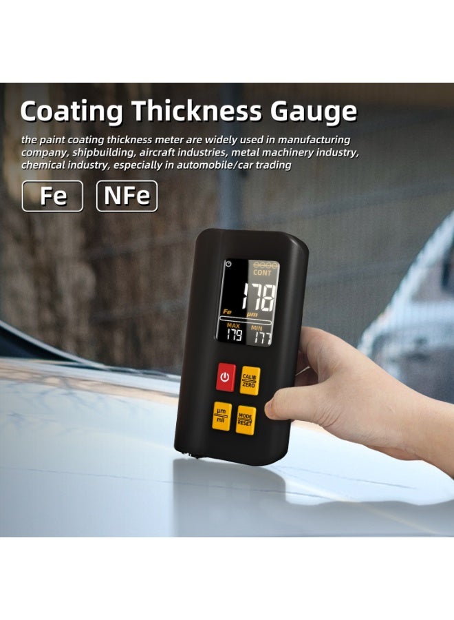 BSIDE T2X Paint Thickness Gauge Coating Thickness Gauge Colour Screen Rechargeable Paint Thickness Gauge Used Car Paint Thickness Tester Paint Depth Gauge Iron, Aluminium and Zinc Coating Thickness Gauge - Image 2