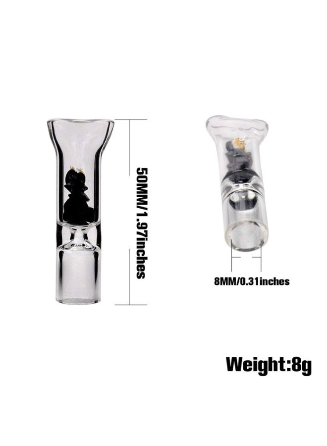 Angmei 5pcs heat-resistant glass straws, reusable, borosilicate glass straws, diamond filter straws (random colors) - Image 2