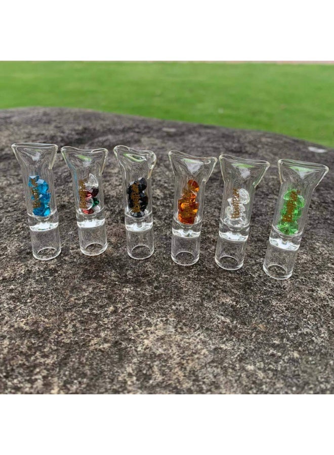 Angmei 5pcs heat-resistant glass straws, reusable, borosilicate glass straws, diamond filter straws (random colors) - Image 4