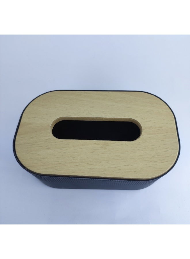 High-Quality Tissue Box with Elegant Wooden Lid - Image 3