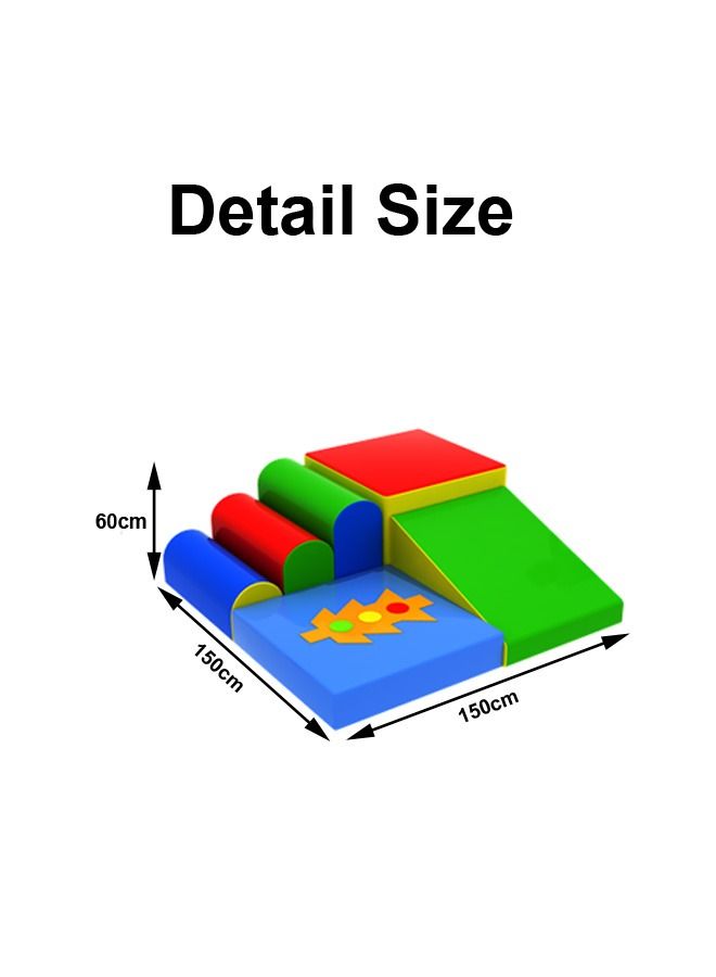 JSAITOYS Kids Playground Sensory Integration Tools Soft Climbing And Sliding Combination Early Education - Image 3