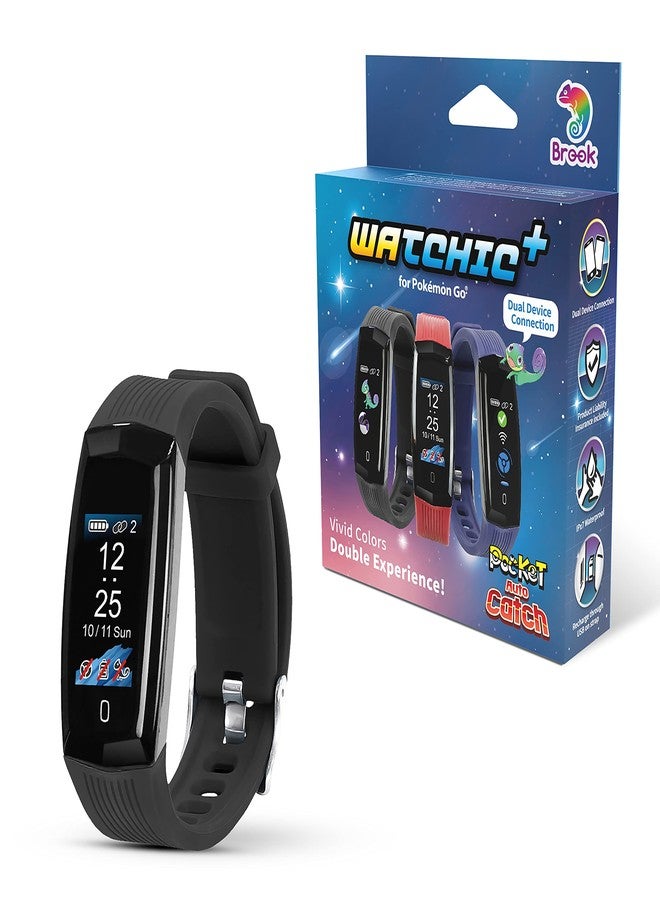 Brook Pocket Auto Catch Watchic Plus - Dual Accounts Auto Catcher, IPX7 Waterproof, 0.96 inch Color Display, for Pocket Monster go Catcher Accessory (Black) - Image 1