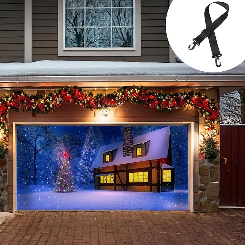 Garage Door Cover Installation Kit 4Pcs Adjustable Nylon Straps with Hooks - Image 4