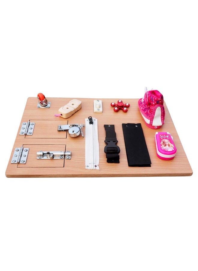 HomeCute Homecute Montessori Busy Board for Toddlers, Toys for Early Learning & and Develop Basic Skills, Educational Sensory Board Travel Toys for Airplane or Car for Kids (Large)  - Image 5