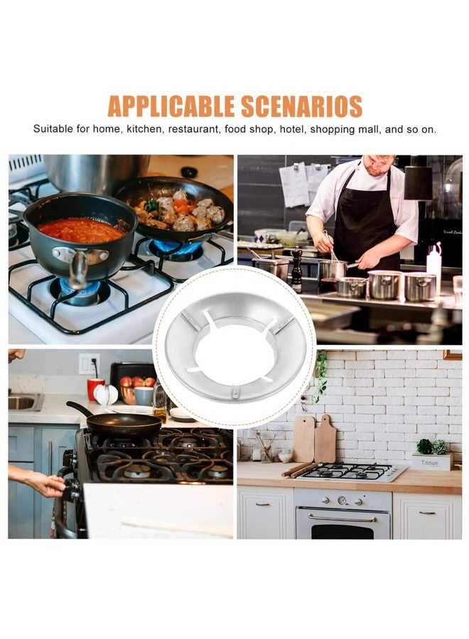 Shuttle Art SHUTTLE ART 1 pcs Silver Universal Fire Gas Stove Cover Stainless Steel Gas Saver Chula Burner Gas Saver Stand Jali Ring Fire & Windproof Energy Saving, Round Bottom Rack Gas Support Stand - Image 3