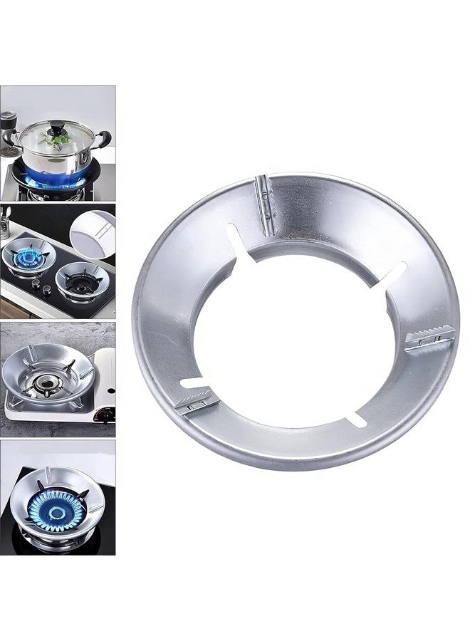 Shuttle Art SHUTTLE ART 1 pcs Silver Universal Fire Gas Stove Cover Stainless Steel Gas Saver Chula Burner Gas Saver Stand Jali Ring Fire & Windproof Energy Saving, Round Bottom Rack Gas Support Stand - Image 2