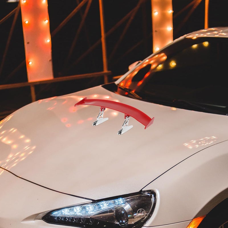 جناح خلفي صغير عالمي مطلي باللون الأحمر من إيميكيا لتزيين السيارات الرياضية، شريط جناح خلفي للسيارة بدون حفر - Image 4