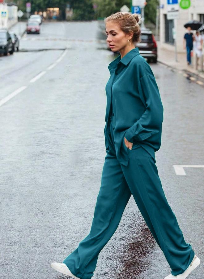 تايك تو طقم منسق من بنطال وبلوزة واسعة - Image 5