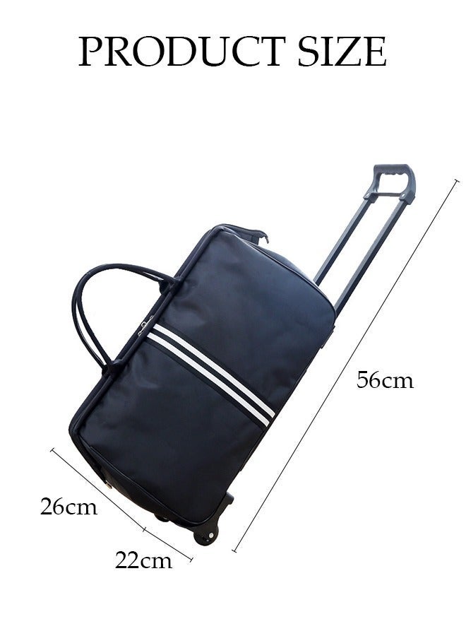 DUNISO 2in1 Suitcase for Men and Women, Large Capacity Handbag with Adjustable Pull Rod Portable Luggage Trolley Travel Bag Multi-pocket Trolley Backpacks for Business Travel - Image 2