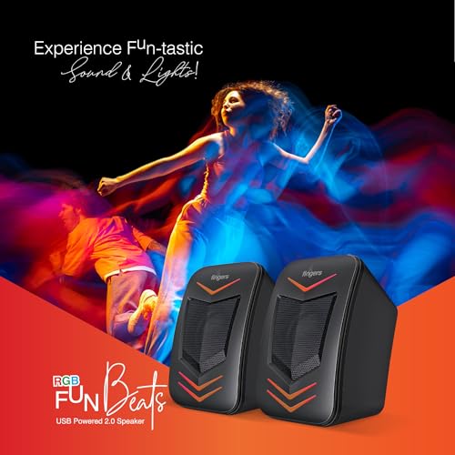 FINGERS RGB-FunBeats USB Multimedia Speaker (2.0 Channel | Sleek Design with RGB Lights | Powerful Bass | in-line Controller) - Image 2