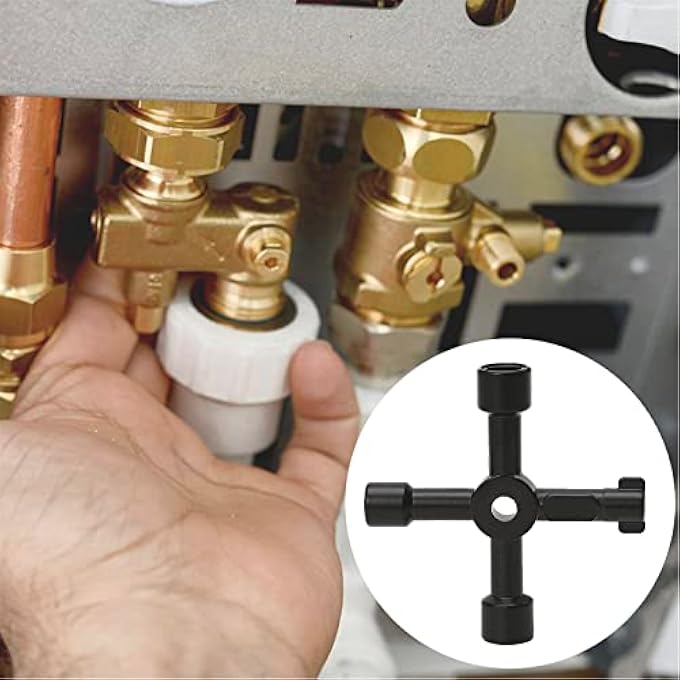4-WAY MULTI-FUNCTIONAL UTILITIES ZINC ALLOY KEY RADIATOR KEY BLEED TRIANGLE/SQUARE UNIVERSAL CROSS TRIANGLE KEY FOR TRAIN ELEVATOR CABINET VALVE OPENING - Image 2