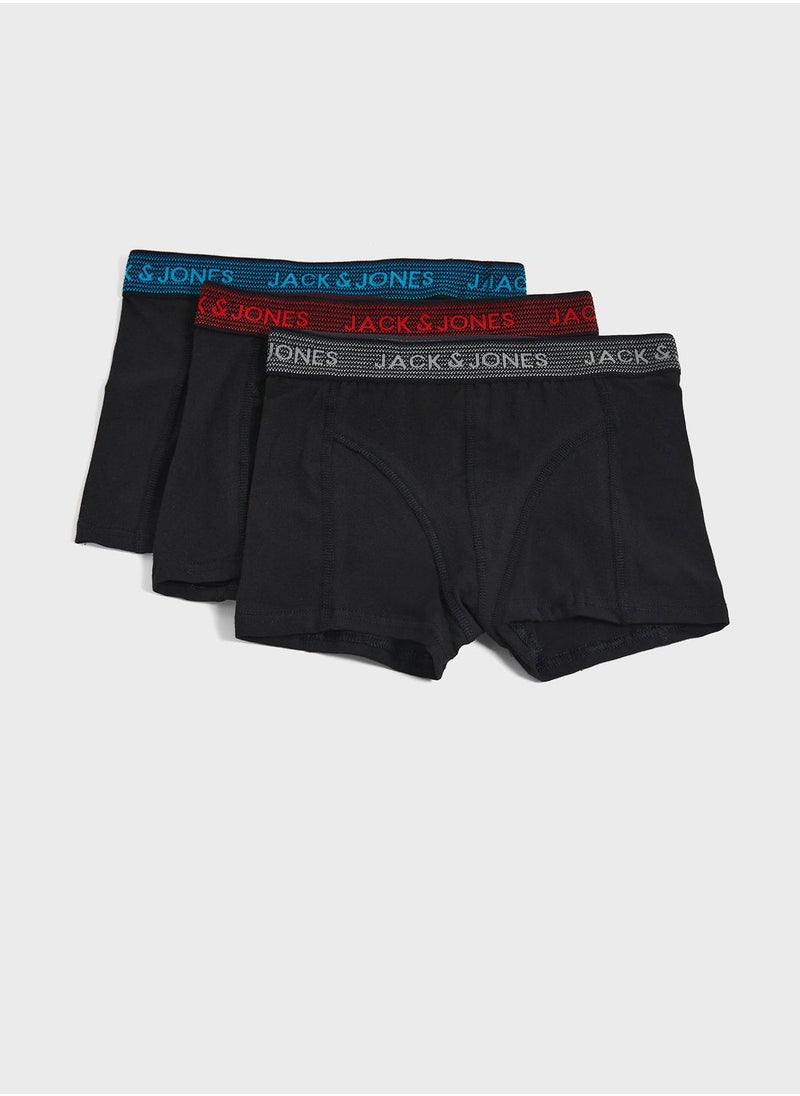 Jack & Jones Junior Youth 3 Pack Essential Trunks  - Image 1