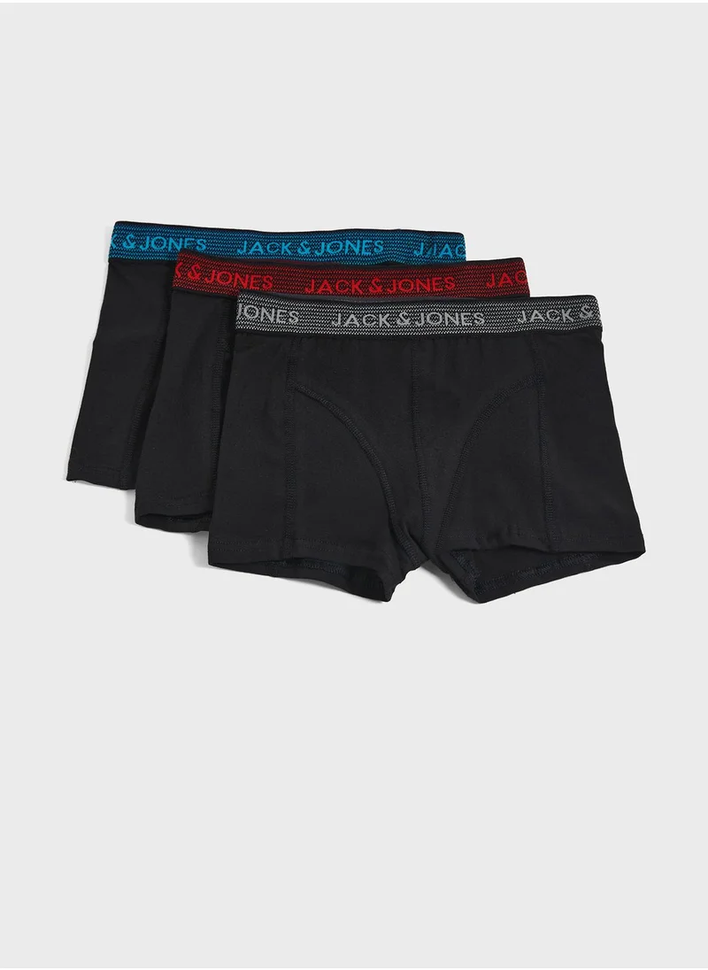 Jack & Jones Junior Youth 3 Pack Essential Trunks