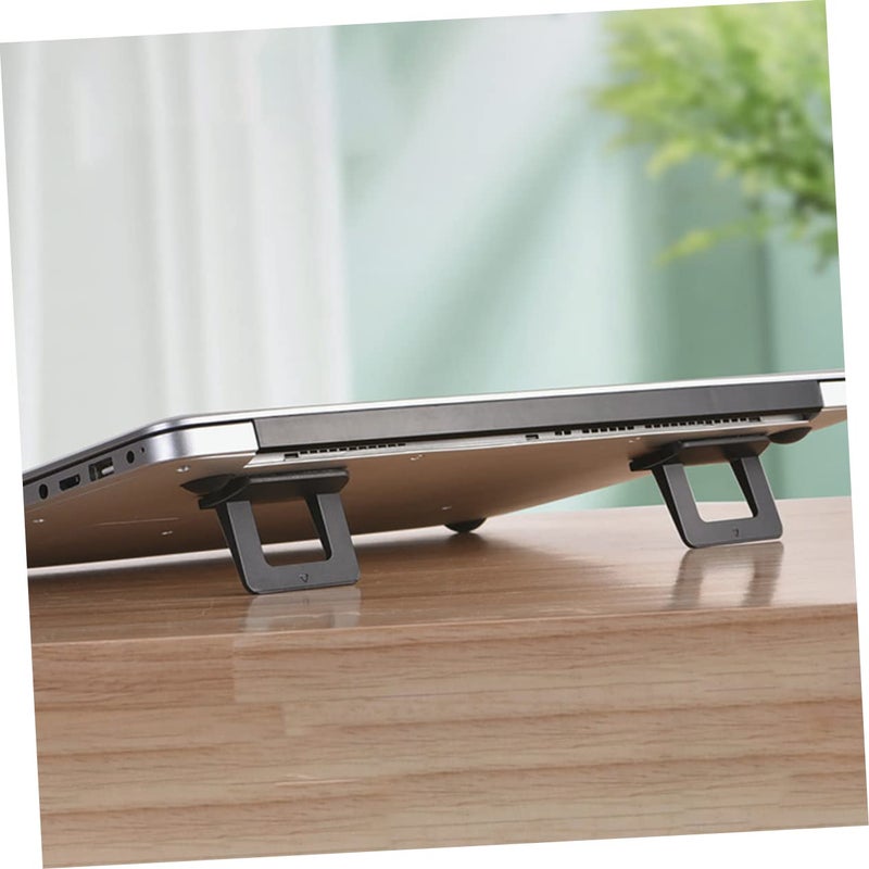 5pcs Black Portable Laptop Stand Ergonomic Riser For Lap Gaming Airflow Cooling Holder - Image 5