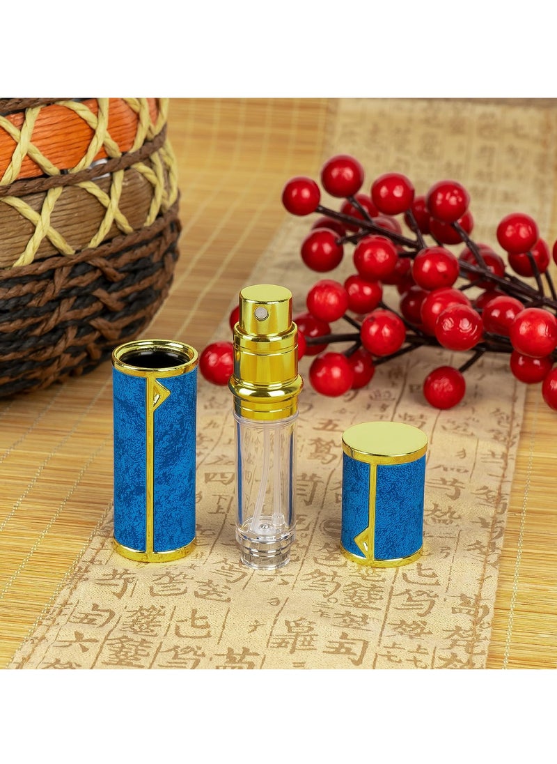 Generic - Perfume Bottles Empty Refill, Perfume Atomizer, Refillable Portable Mini Perfume Atomizer, Perfume Spray bottle Atomizer for Travel, Leaking Proof, Luxury Leather, 5ml ( Blue ) - Image 1