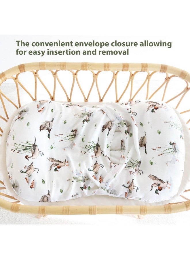 LifeTree Muslin Baby Lounger Cover Neutral, Newborn Slipcover Lounger Cover for Boys Girls Infant, Soft 70% Viscose from Bamboo and 30% Cotton, Cover Only, MallardDuck Pattern - Image 2