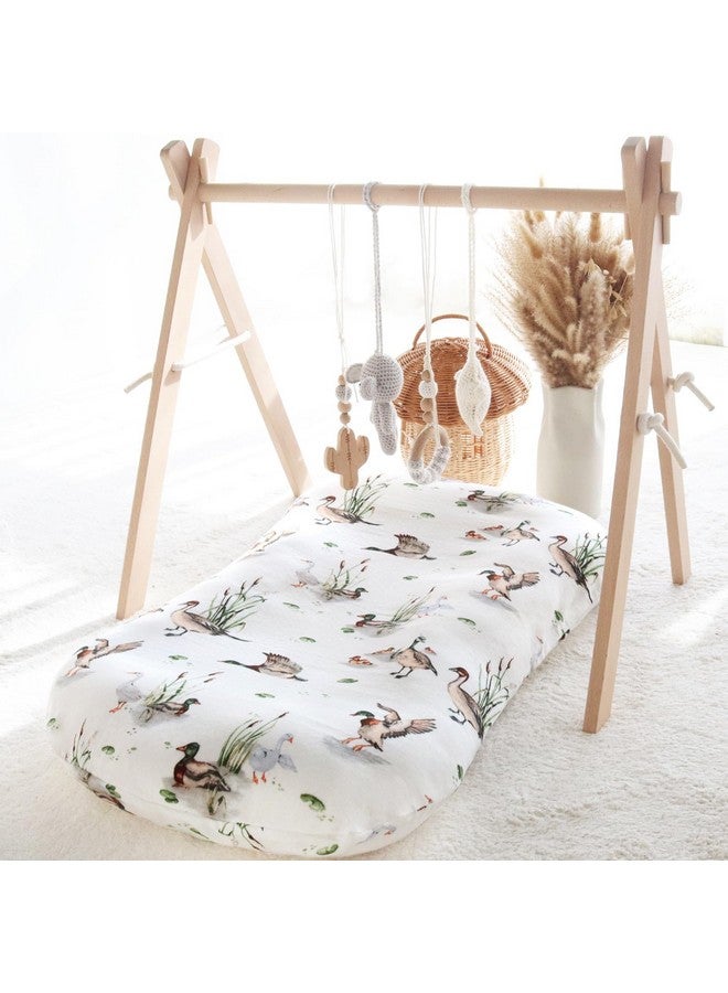 LifeTree Muslin Baby Lounger Cover Neutral, Newborn Slipcover Lounger Cover for Boys Girls Infant, Soft 70% Viscose from Bamboo and 30% Cotton, Cover Only, MallardDuck Pattern - Image 3